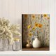 thumbnail image 2 of Qisvanset Framed Canvas Wall Art 12x16 Inch Vintage Peel Stick Wildflower Field Wallpaper, 2 of 5