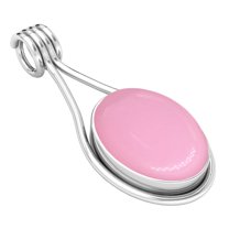 Rose Quartz Women Jewelry 925 Sterling Silver Pendant