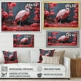 thumbnail image 4 of Designart "Elegant Flair Pink Flamingo" Animals Floater Framed Canvas Wall Art, 4 of 7