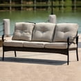 thumbnail image 3 of Outdoor Wicker Patio Conversation Furniture Set 5-Piece Patio Iron Leisure Rocking Chair Set, 3 of 8