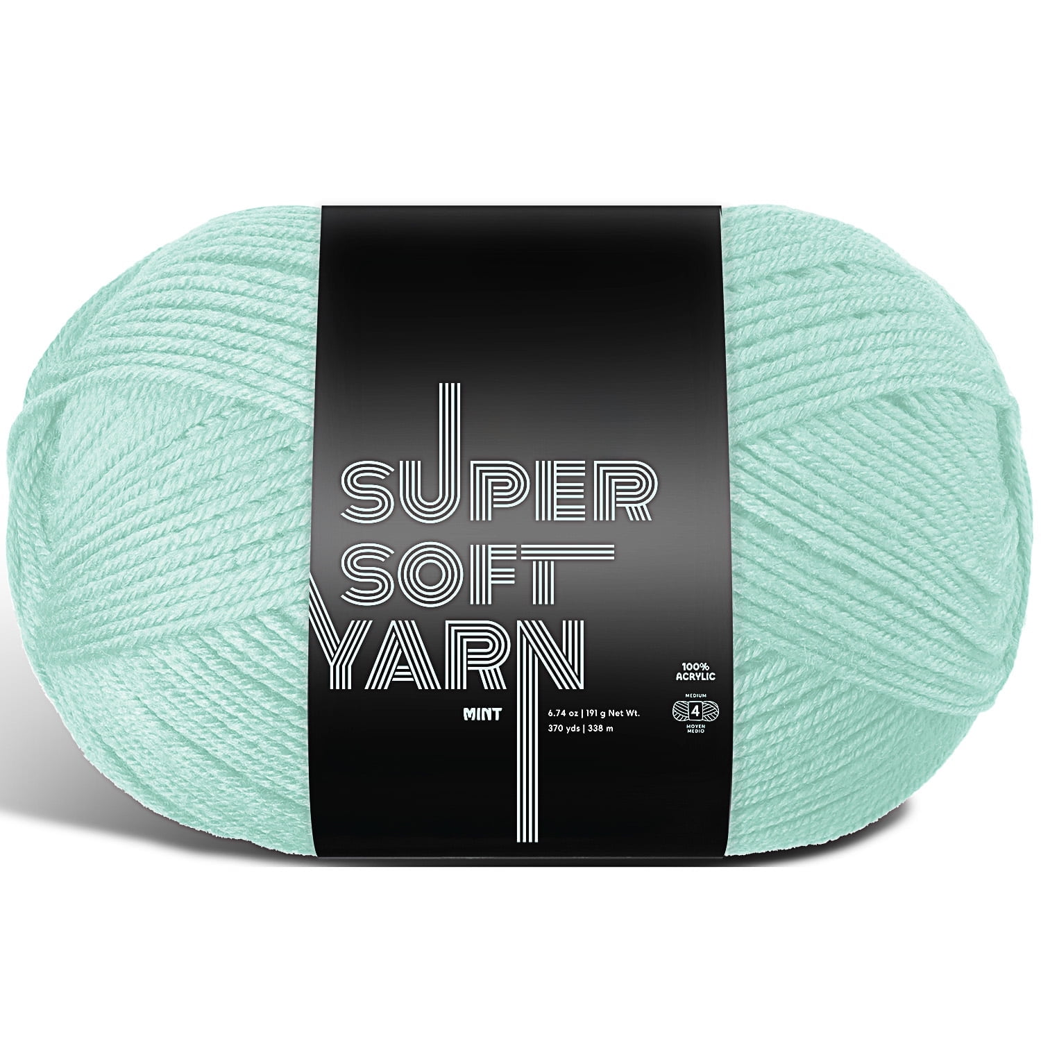(3 pack) Craftbud Acrylic Yarn For Crocheting And Knitting, (370 Yards) Worsted Medium #4 Crochet Yarn For Beginners, Mint