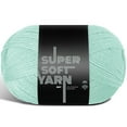 thumbnail image 2 of (3 pack) Craftbud Acrylic Yarn For Crocheting And Knitting, (370 Yards) Worsted Medium #4 Crochet Yarn For Beginners, Mint, 2 of 2