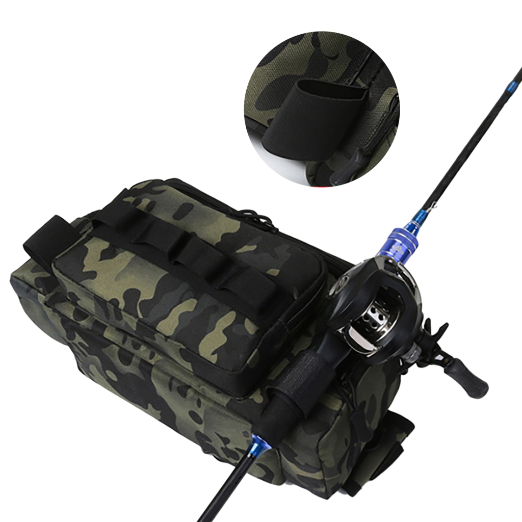 ZPAQI Fishing Gear Organizers Large Capacity Oxford Cloth Fishing Tackle Bag
