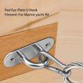 thumbnail image 4 of Staple Hook Eye ,4Pcs Staple Ring Hook Stainless Steel Rugged 800LB High Strength Pad Eye Plate U Hook Compatible with Marine Yacht RV, 4 of 7