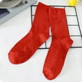 thumbnail image 2 of FEIFLY Solid Color Sheer Stockings For Summer Glitter Thread Thin Breathable Mid-Calf Socks Casual Daily Wear Lovely, 2 of 3