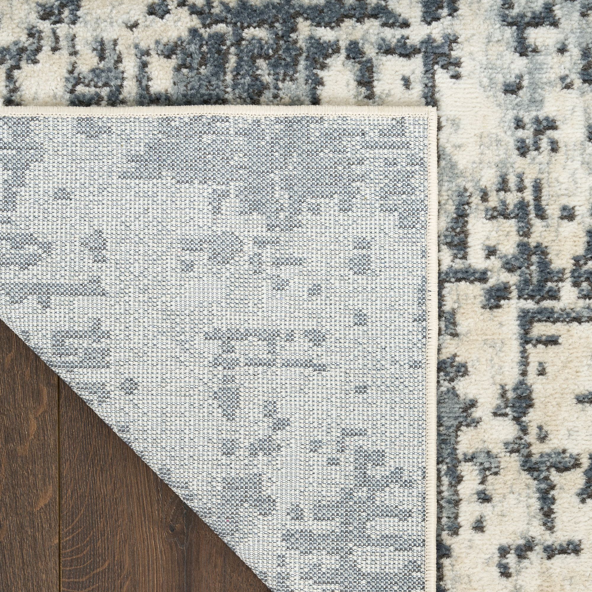 Nourison Concerto 2'2" x 7'6" Ivory Grey Modern Indoor Rug