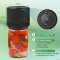 thumbnail image 3 of Vp06+ Mason Jar Vacuum Sealer  Electric For Jars With Wide And Regular Mouth Lids Cordless Handheld Vaccum Food Storage Ideal Present Mom Wife Black, 3 of 7