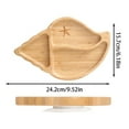 thumbnail image 2 of Baking Trays & Trays Conch Cute Cartoon Children's Compartments Plate Baby Eating Suction Cup Drop and Wood Plate Baby Complementary Food Tableware, 2 of 6