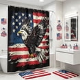 thumbnail image 4 of Fmbmuo Patriotic Shower Curtain 72x72 Inch Waterproof Heavy-Duty Polyester Bathroom Curtain with 12 Hooks Home Decor,Multicolor, 4 of 4