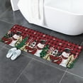 thumbnail image 5 of Christmas Kitchen Mat Rug 1 PCS Snowman Buffalo Xmas Tree Snowflakes Black Red Plaid Runner Rug Anti-Fatigue Comfort Memory Foam Standing Mat Non-Slip Floor Door Mat for Bathroom Bedroom 20x47in, 5 of 6