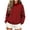 Wine, variant on BangWanChi Women's Polka Dot Crew Neck Sweatshirt Long Sleeve Pullover with Front Pocket Casual Fall Top Black L