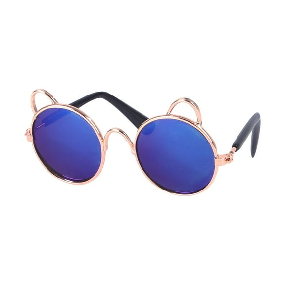 Cute and Fashionable Pet Sunglasses with Metal Frame for Cats and Dogs
