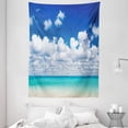 thumbnail image 1 of Ocean Decor Wall Hanging Tapestry, Paradise Beach and Tropical Hawaiian Style Exotic Sky Color with Clouds Scenery, Bedroom Living Room Dorm Accessories, 60 X 80 Inches, by Ambesonne, 1 of 1