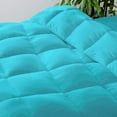 thumbnail image 2 of Super King 1 PC Comforter Solid Turquoise Blue Luxury Premium Collection Microfiber Fill Lightweight Duvet Insert Box Stiched Quilted Fluffy Soft All Season Cooling Comforter, 2 of 7