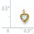 thumbnail image 2 of Beautiful 14ky March Synthetic Birthstone Heart Charm, 2 of 2