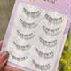 thumbnail image 4 of 5 Pairs Long Fishtail Soft Eyelashes Lightweight Slender Fluffy Soft Lashes For Shopping Dating Party Makeup, 4 of 5