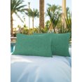thumbnail image 6 of Outdoor Pillows Waterproof, Forest Green Bedding Throw Pillows with Insert for Couch Sofa Bed, Rustic Farmhouse Solid Color 12x20 Inch Pillowcases Decorative Camping Patio Pillow Set of 2, 6 of 8