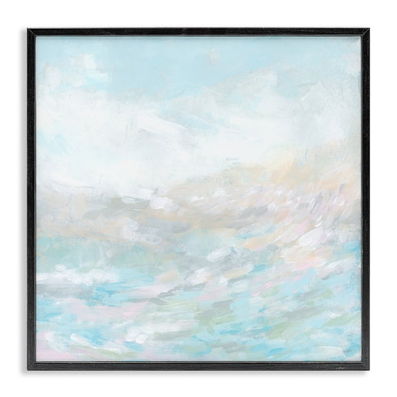 Stupell Industries Contemporary Nautical Abstract Seascape Black Framed Giclee Art, 12 x 12, by June Erica Vess