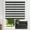 Black, variant on LazBlinds Cordless Zebra Blinds for Windows - Dual Layer Light Filtering & Blackout Roller Shades, Free-Stop Lift System, No Drill Easy Install, Day & Night Privacy with Valance, 31"W X 72"H, Black
