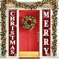thumbnail image 4 of YgkuHd Christmas Decorations,Christmas Hanging Banner Porch Sign,Christmas Couplet Door Curtain Custom Party Decoration Door Cover Christmas Flag Background Cloth, 4 of 6
