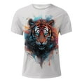 thumbnail image 4 of Youmylove Men's T-shirt Tiger Printed Short Sleeve Crew Neck Loose Casual Fashionable Tees Male's top Fashion Dailywear Leisure Versatile, 4 of 4