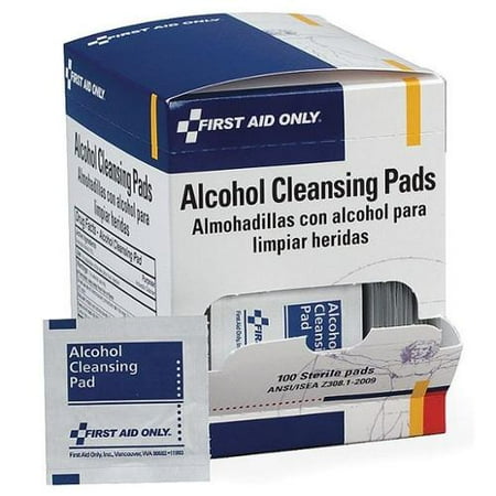 - FIRST AID ONLY H305 Alcohol Cleansing Pads, 1-1/4x2-5/8, PK100
