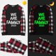 thumbnail image 1 of 2023 Pijamas familiares a juego navideños Luminosos y brillantes Conjunto de pijamas rojos We Are Family, 1 of 4