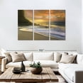 thumbnail image 3 of Elephant Stock Morning Fire Wall Art - Horizontal Multi Panel Canvas - Living Room Wall Decor - Beach Multi Panel - Brown And Purple Decor By Mike Calascibetta - 74" x 48", 3 of 8