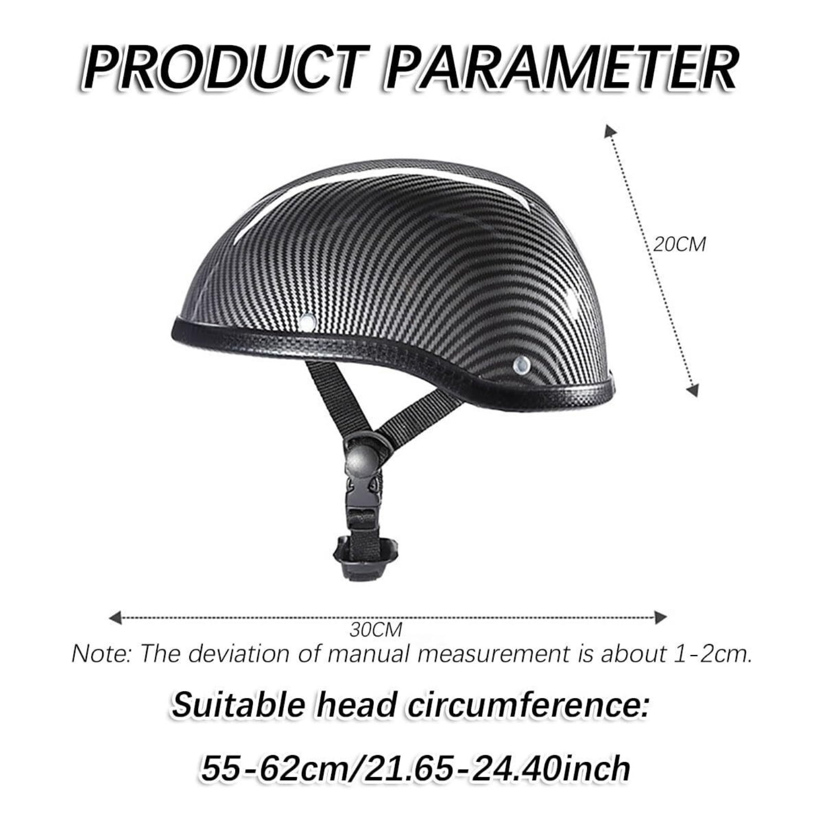 Ultra-Thin Comfortable Beanie Motorcycle Retro Half Helmets for Adults, 55-62cm