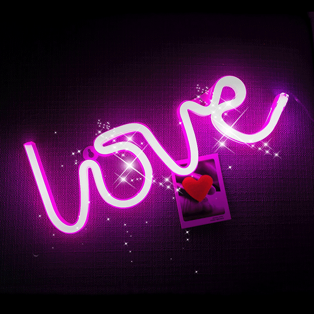 Pxymoer Love Neon Sign-Neon Signs for Bedroom , USB or Battery Neon Light for Wall , Led Neon Light for Girls Love Light Up Sign for Christmas Party Wedding Kids Room or Living Room , Pink