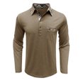thumbnail image 6 of Men Henley T shirt Hvyesh Men's Casual Shirts Classic Long Sleeve Button Tshirts Regular Fit Solid Basic Golf Shirts, 6 of 6