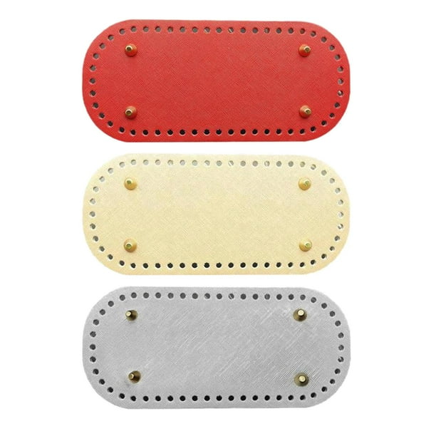 Bolsas de Hombro Macarena DIY Alfombrilla Inferior Insertar Bolso de Mano 52 Agujeros Rojo Plateado