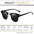 thumbnail image 3 of YWC-Polarized Sunglasses for Men Semi Rimless Womens Sun Glasses UV Protection Classic Shades for Driving Vacation, 3 of 4