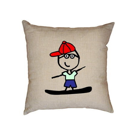 Funny Trendy Cartoon Snowboarder Skinny Legs Decorative Linen Throw Fascinating Long Skinny Decorative Pillows Funny Trendy Cartoon Snowboarder Skinny Legs Decorative Linen Throw Fascinating Long Skinny Decorative Pillows