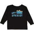 thumbnail image 3 of Inktastic Happy Hanukkah with Candles Boys or Girls Long Sleeve Toddler T-Shirt, 3 of 5