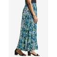 thumbnail image 3 of Jessica London Women's Plus Size Casual Wide Elastic Pull-On Lightweight Maxi Skirt, 3 of 5