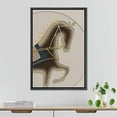 thumbnail image 2 of IDEA4WALL Framed Canvas Print Mid-Century Geometric Galloping Horse Silhouette Animals Funny Wall Art Preppy Room Decor Bohemian Colorful Minimalism Artwork - Black 16"x24", 2 of 5