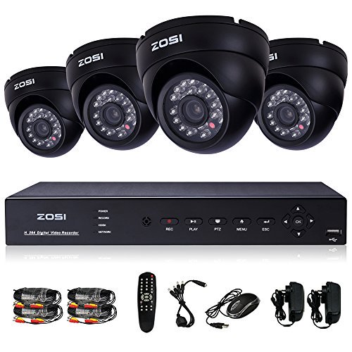 ZOSI 8Channel H.264 CCTV Video DVR 4 Outdoor Day Night Vision 900TVL