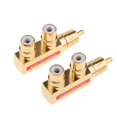 thumbnail image 4 of Divisor 2 Adaptadores Divisorios De Enchufe De ángulo Conector M / F (chapado En Oro) 2 Piezas Sunnimix Enchufe adaptador de audio, 4 of 6