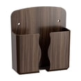 thumbnail image 2 of No-Drill Wood Grain Wall-Mounted Phone Charging Stand and Remote Control Storage Organizer, 2 of 6