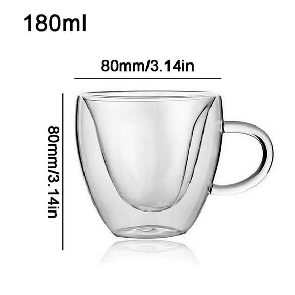 Japceit Heat Resistant Glass Milk Tea Cup, Double Wall Insulated Drinking Vessel, Heart Shaped Inner Design Beverage Container, Leakproof Lid for Hot and Cold Drinks