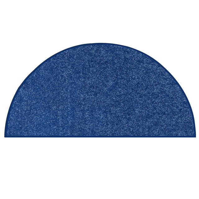 Ambiant Saturn Collection Pet Friendly Area Rugs Royal - 22" x 44" Half Round