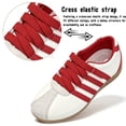 thumbnail image 4 of Knivor Slip On Casual Sneakers for Women Elastic Adjustable Strap Low Top Sneakers Non Slip Gum Sole Lightweight Flat Fashion Casual Shoes, 4 of 9