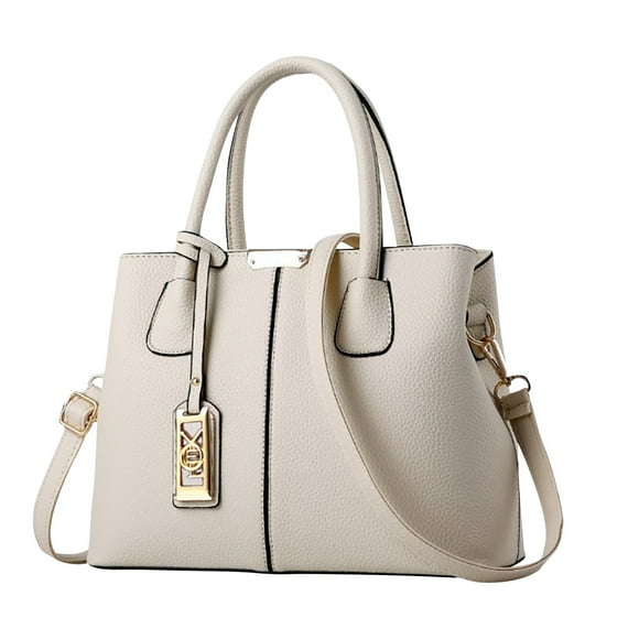 Bmisegm Fashion Handbag Simple Bag Large Capacity One Shoulder Women Bag Work Tote White One Size