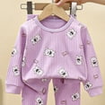 thumbnail image 5 of Wenfanal Baby Unisex Baby Pajamas,Baby Boy Clothes,Kids Underwear Sets Boys Thermal Underwear Baby Girls Loungewear Kids Clothing Boys Fashion Size 11-12 Years,Light Purple, 5 of 5