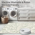 thumbnail image 5 of ODIKA 4'x6' Machine Washable Non-Slip Area Rug, Classic Ivy and Blossom with Refined Curvilinear Details High Traffic Rug, Ivory, 451638, 5 of 5