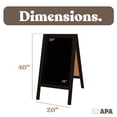 thumbnail image 2 of Ilyapa Wooden A-Frame Chalkboard Sign with Eraser, 40 x 20 Inch Magnetic Sidewalk Menu Board, Black Menu Display for Restaurant, Business, or Weddings, 2 of 7