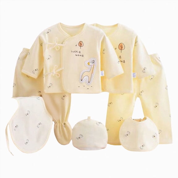 Ccpelsie Newborn Baby Clothes Pure Cotton Suit Newborn Baby Clothes Baby Boys and Girls Set