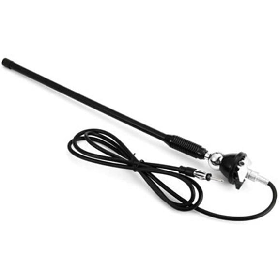 Dual MANT16B 16" Marine AM/FM Antenna | 10-Mile Range | 180-Degree Swivel | Black