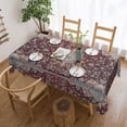 thumbnail image 2 of Abstract Ethnic Boho Table Cloth for Dining Tables, Reusable Red Vintage Persian Style Tablecloths Tribal Decor Bohemian Rectangle Table Cover for Kitchen,Holiday,Party,60x84Inch, 2 of 8